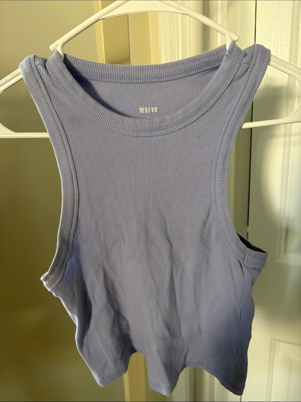 Anthropologie Maeve  Sleeveless Ribbed Lavender Tank Top - size small - Picture 2 of 4